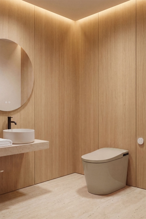 Intelligente Keramiktoilette Saloa Basic - Beige Tapioca