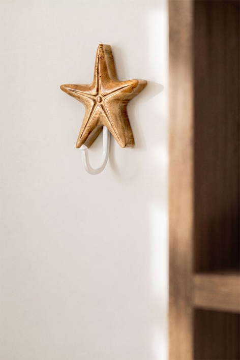 Wandgarderobe aus Mangoholz Balani