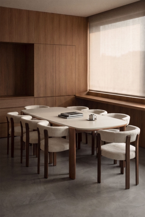 Rechteckiger Esstisch 260x115 cm aus Akazienholz Vetra