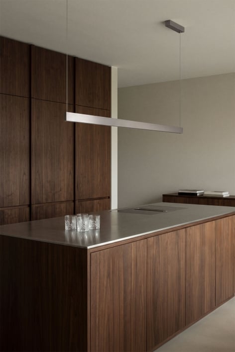 LED 120 cm lineare Pendelleuchte mit indirektem Licht aus Aluminium Maulenis