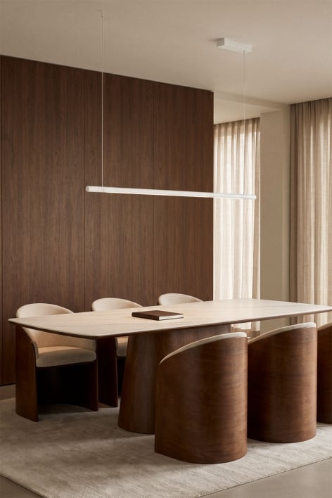 LED 120 cm lineare Pendelleuchte mit indirektem Licht aus Aluminium Lirela