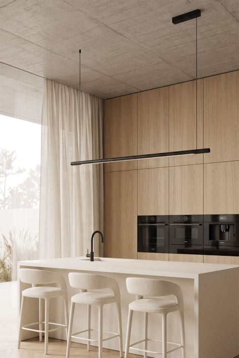 LED 120 cm lineare Pendelleuchte mit indirektem Licht aus Aluminium Lirela