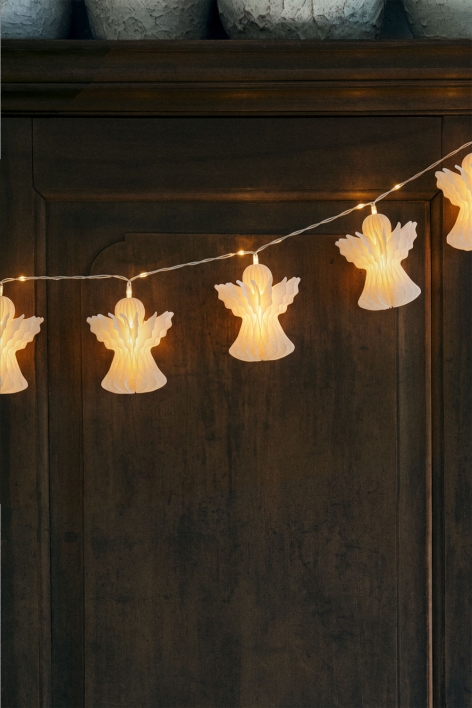 Dekorative Girlande mit LED-Lichtern aus Melsi-Papier