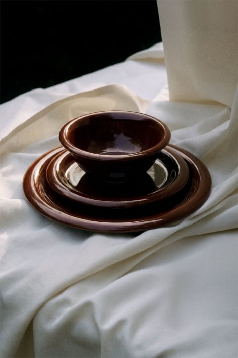 12-teiliges Geschirrset aus New Bone China Rylvane