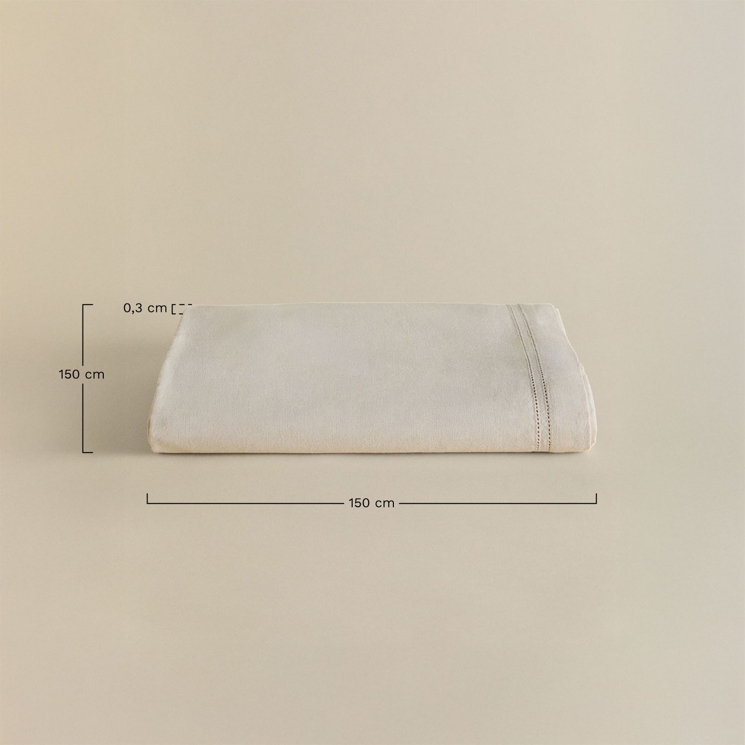 Tischdecke 150x150 cm aus Eirsen-Baumwolle, MA&szlig;E