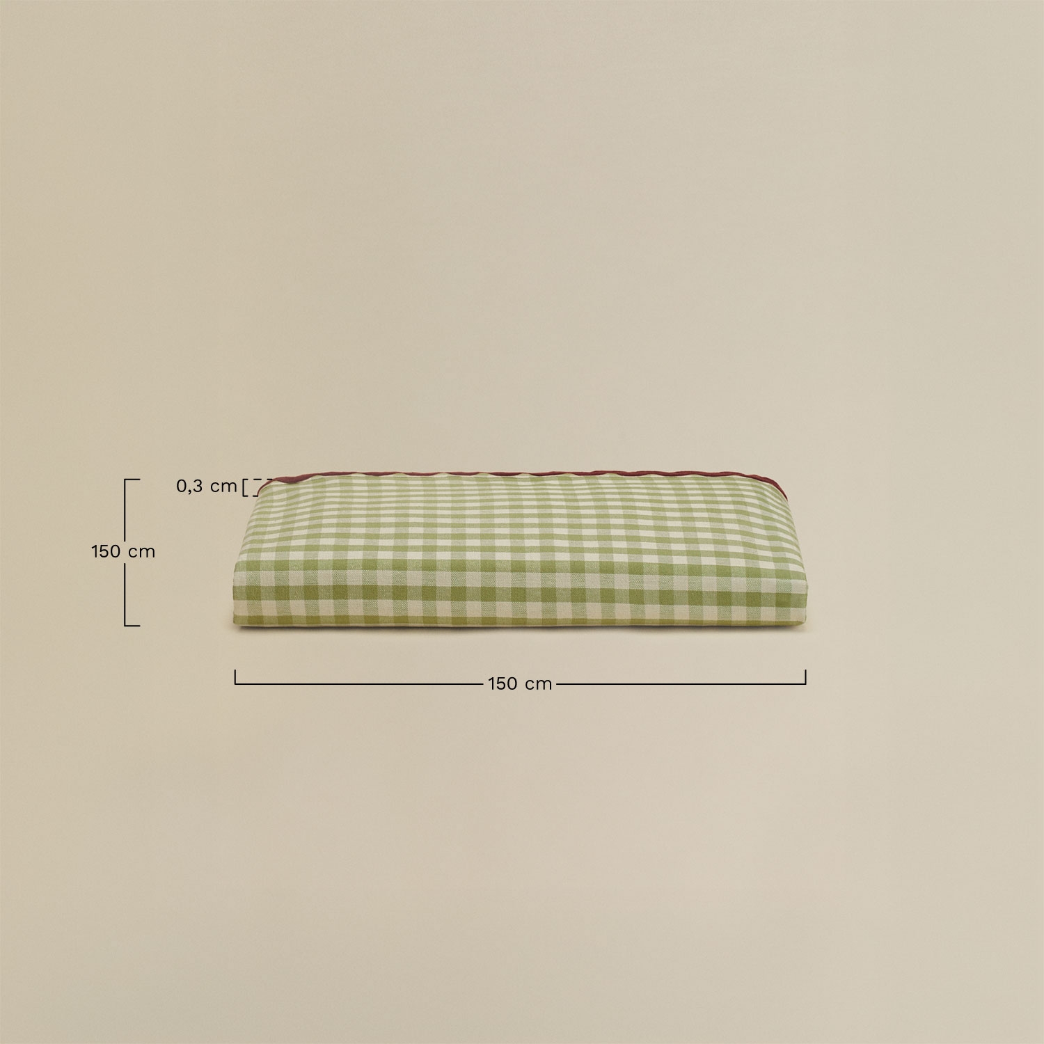 Tischdecke 150x150 cm aus Isvel-Baumwolle, MA&szlig;E
