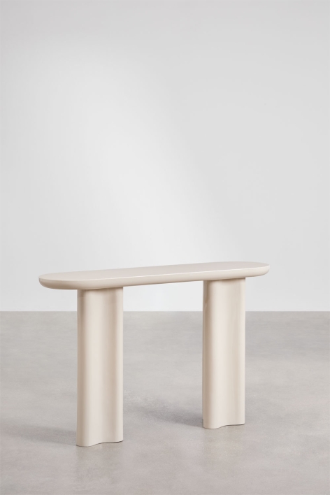 Ovaler Konsolentisch 120x35 cm aus MDF Breoniz