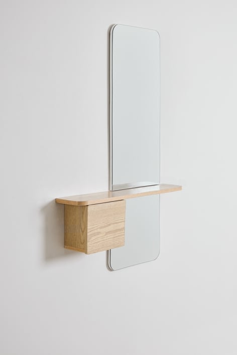 Empfangskonsole 80x120 cm aus MDF mit Spiegel Varna