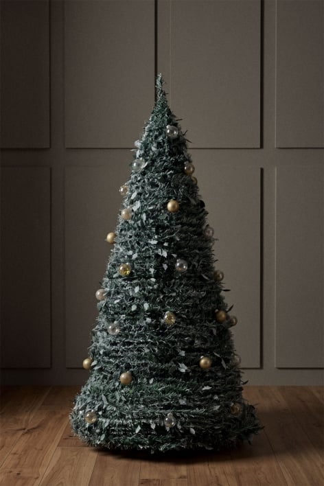 Weihnachtsbaum klappbar 180 cm mit goldenen LED-Lichtern Taimy
