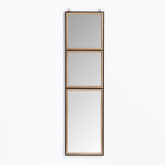 Rechteckiger Wandspiegel aus Holz und Metall (130,5x35 cm) Iogus, Miniaturansicht 2