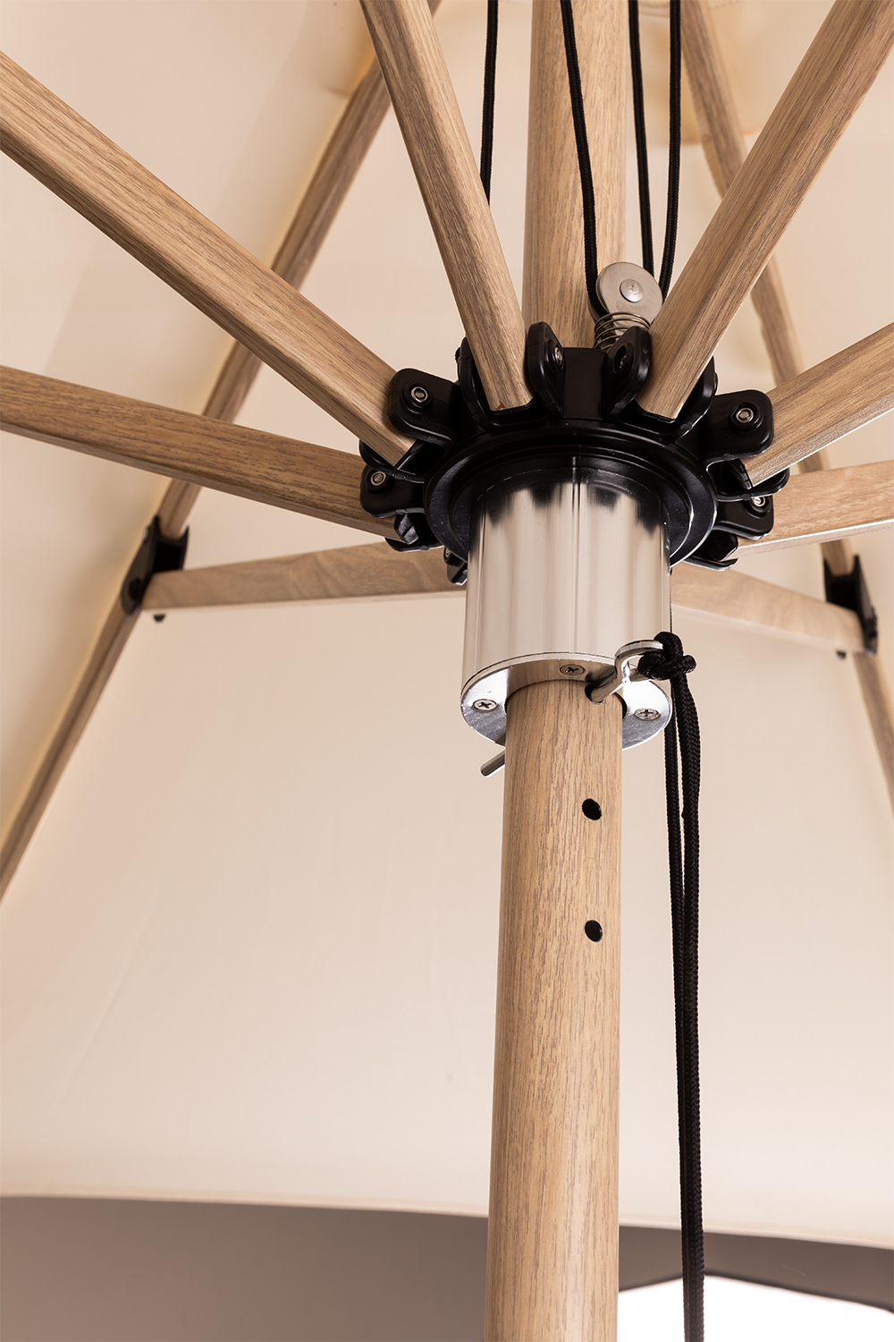 Sonnenschirm aus Stoff und Stahl (Ø300 cm) Boors - SKLUM