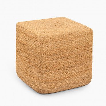 Quadratisches Sitzkissen Aus Natürlicher Jute Orsen Jute - Sklum