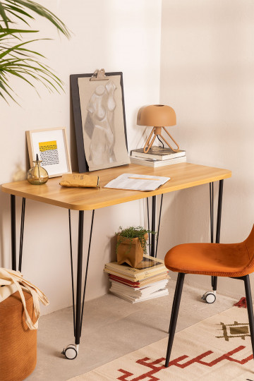 Andra Klappschreibtisch aus MDF und Metall - SKLUM