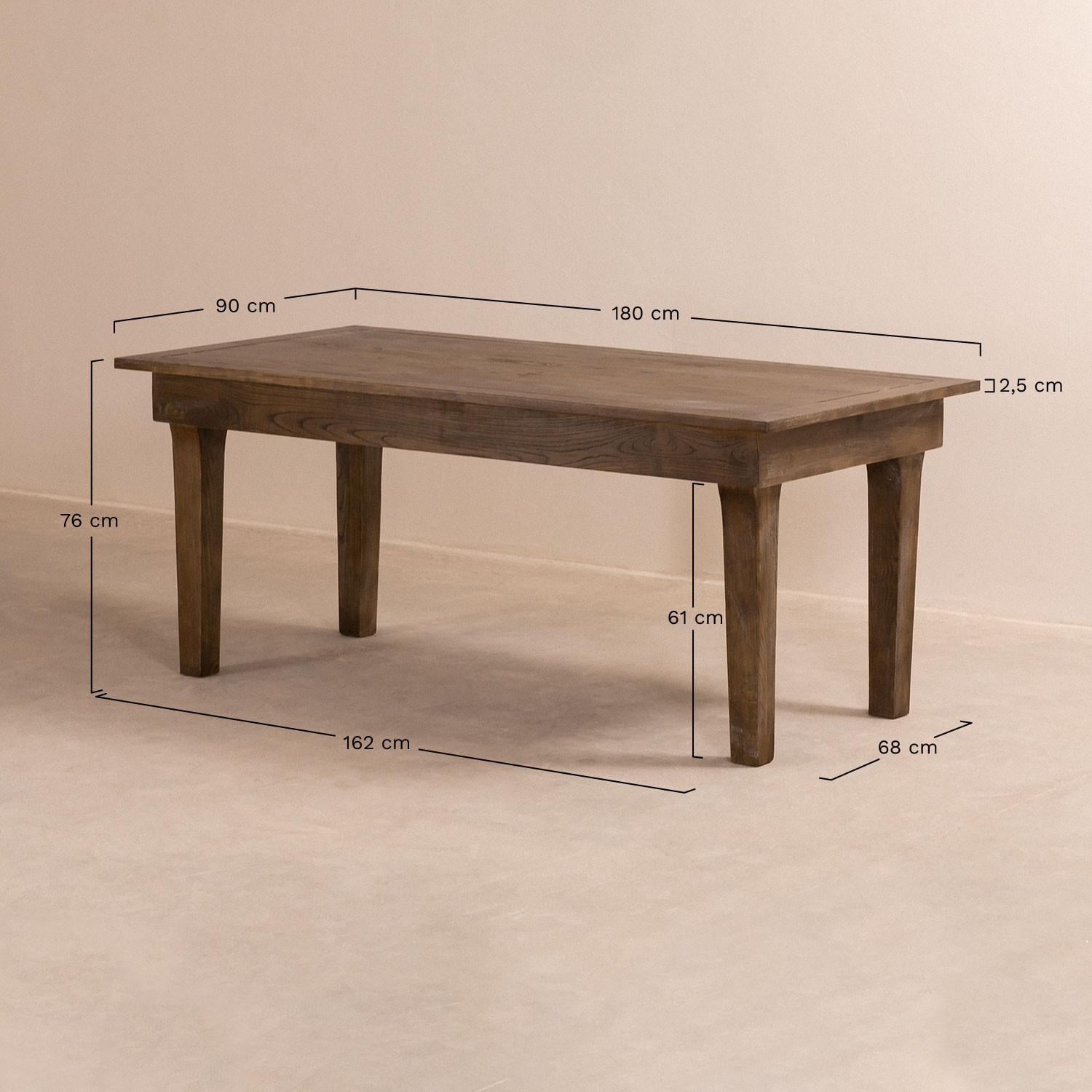 Isden Klappbarer Esstisch aus Holz (180x90 cm) - SKLUM