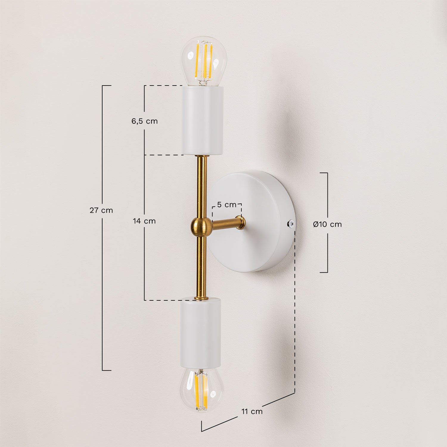 Olyar-Wandlampe aus Eisen, MAßE