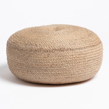 Rundes Sitzkissen Aus Jute Pilew Ø50 Cm - Sklum