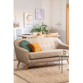 3-Sitzer Sofa aus Leinen und Stoff Aktic, Miniaturansicht 1