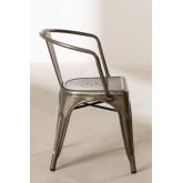 Stapelbarer Stuhl mit Armlehnen LIX gebürstet, Miniaturansicht 3