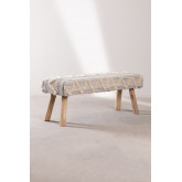 Sitzbank aus Holz und Wolle Laison , Miniaturansicht 2