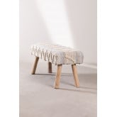 Sitzbank aus Holz und Wolle Laison , Miniaturansicht 3