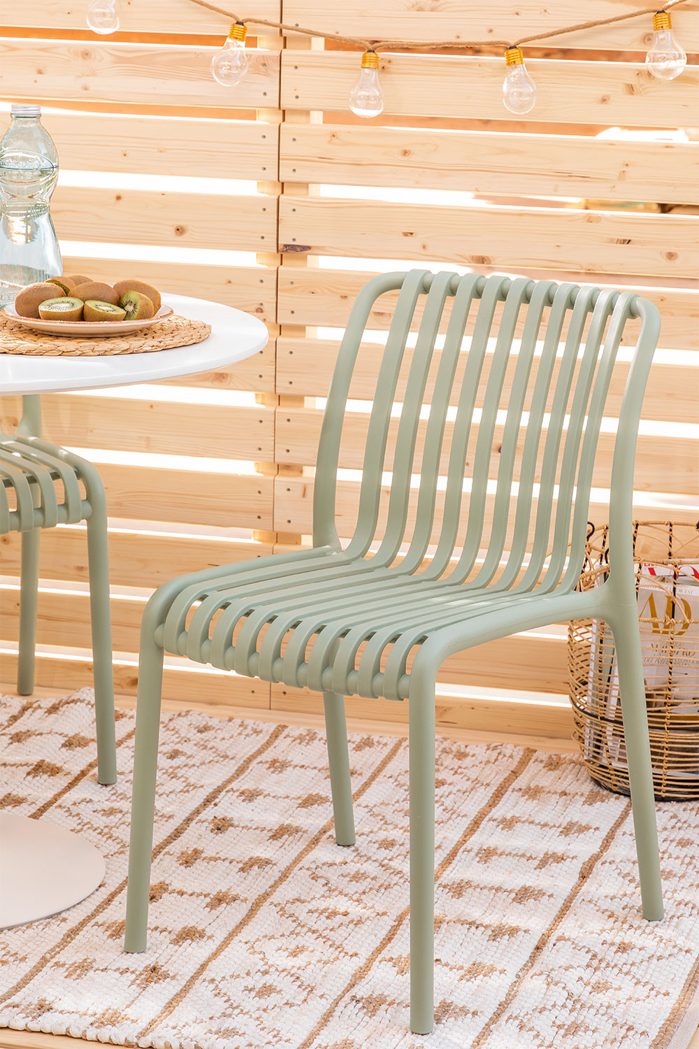 SKLUM Stapelbarer Gartenstuhl Aus Synthetischem Rattan Kalian Bistro