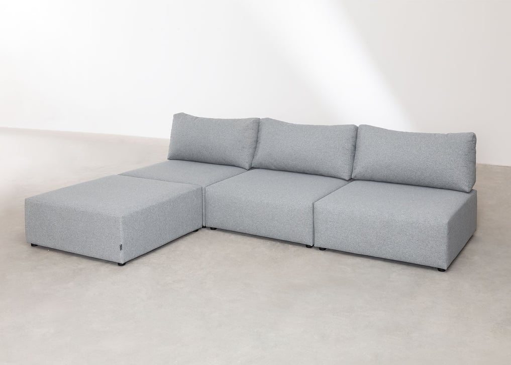Modulares 3-teiliges Sofa mit Fußstütze Kata, Galeriebild 1
