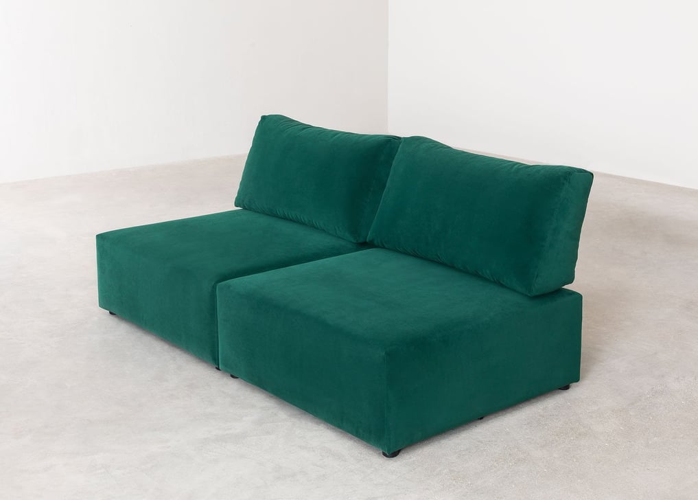 2-teiliges modulares Sofa aus Samt Kata, Galeriebild 1