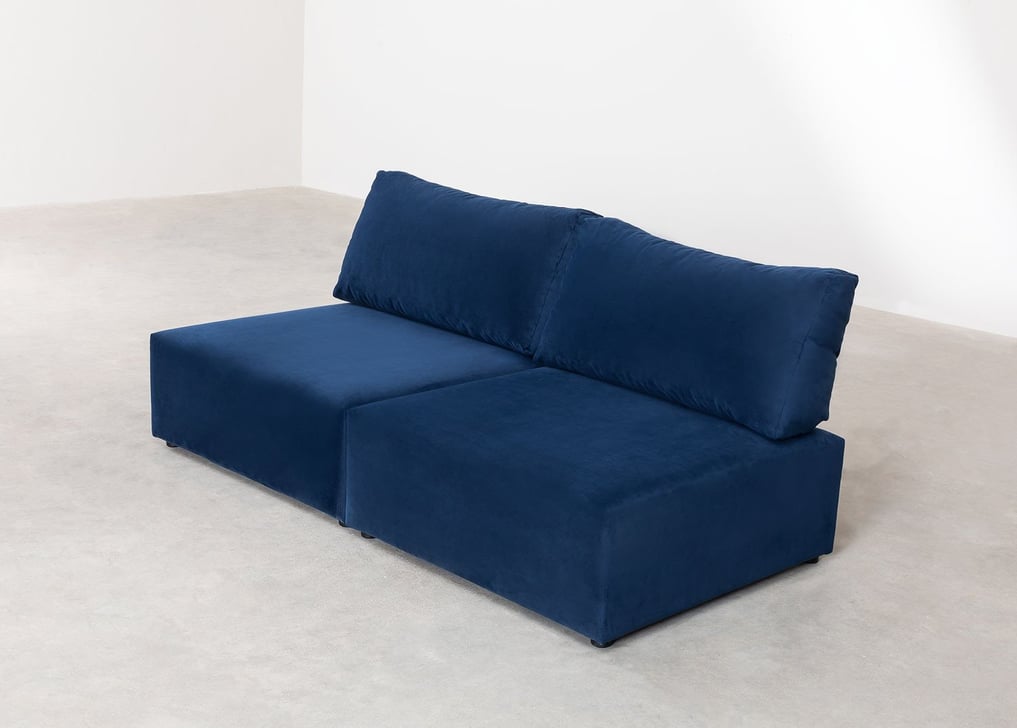 2-teiliges modulares Sofa aus Samt Kata, Galeriebild 1