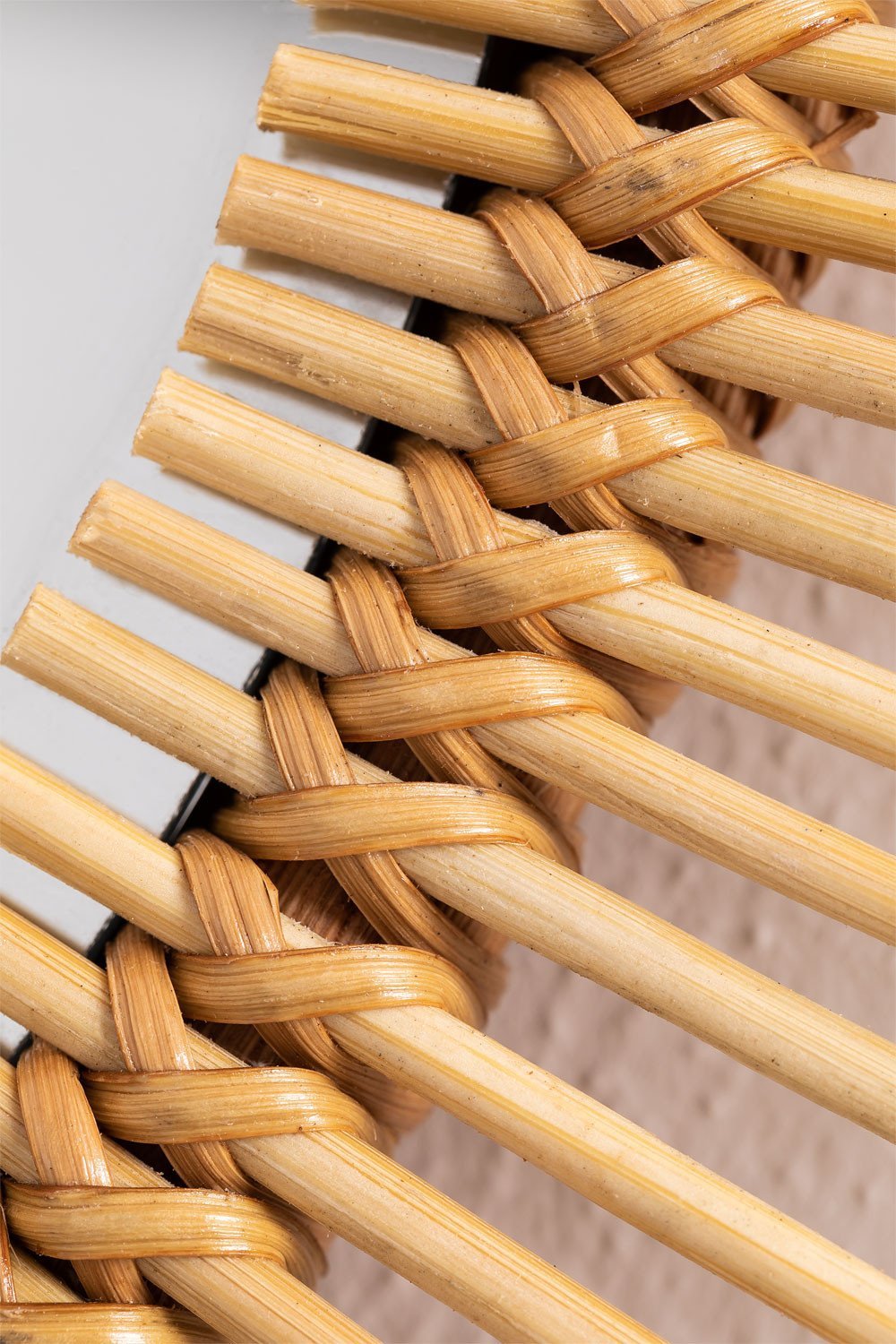 Runder Wandspiegel aus Rattan Biok, Galeriebild 4