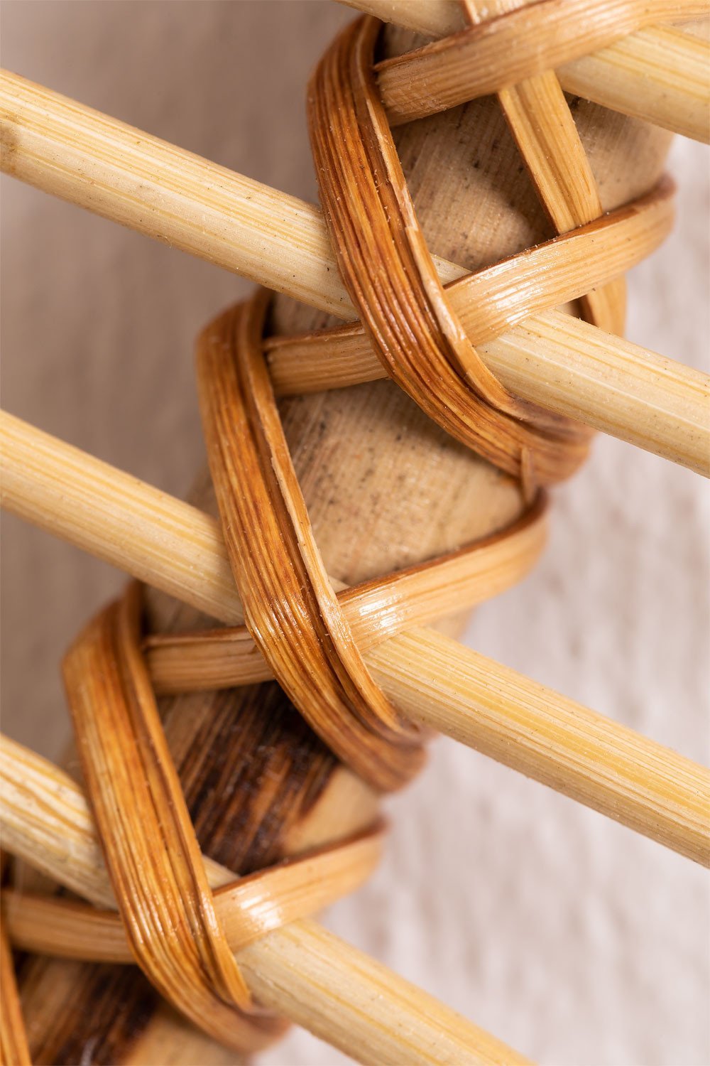 Runder Wandspiegel aus Rattan Biok, Galeriebild 5