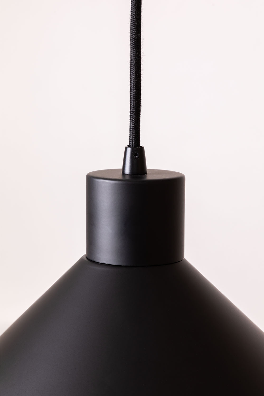 SKLUM Sarka Deckenleuchte Schwarz – Ø45 Cm, Eisen & Glas, Moderne Pendelleuchte Für Wohnzimmer, Küche, Flur