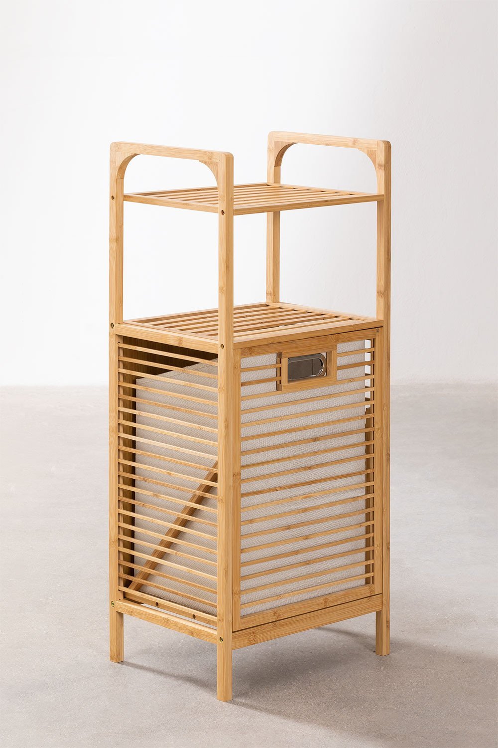 Lauren Bambus-Wäschekorb mit Ablage           , Galeriebild 3