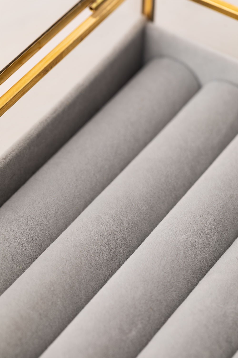 Vintage Schmuckschatulle Aus Glas - Geometrische Ringbox Gold