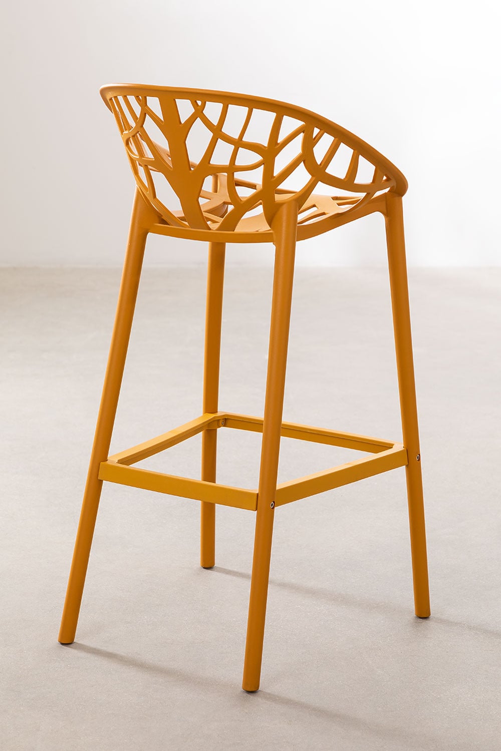 Barhocker 75 cm aus senffarbenem Polypropylen Ores, Galeriebild 4