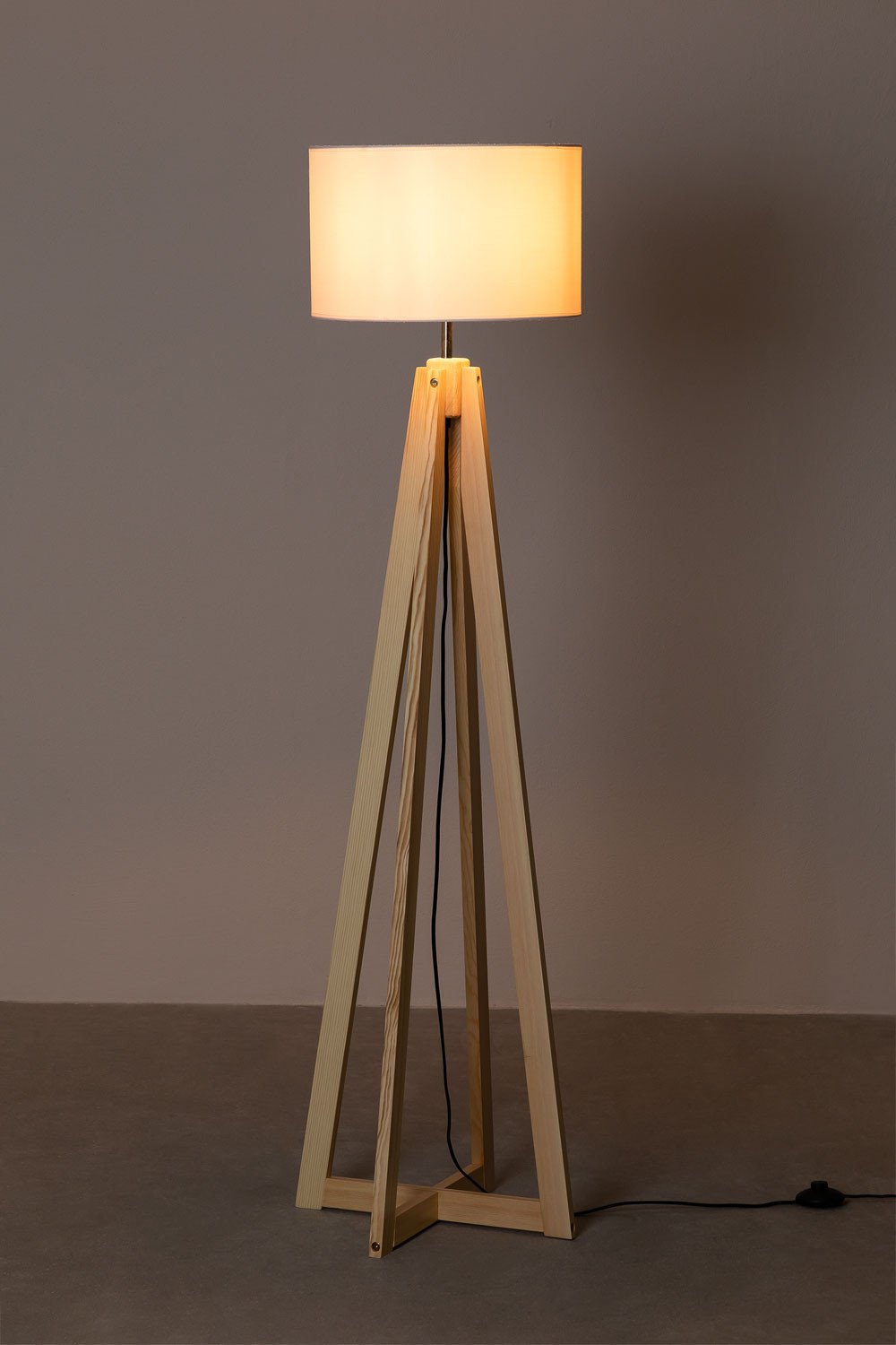 Stehlampe aus Holz Bayah , Galeriebild 2