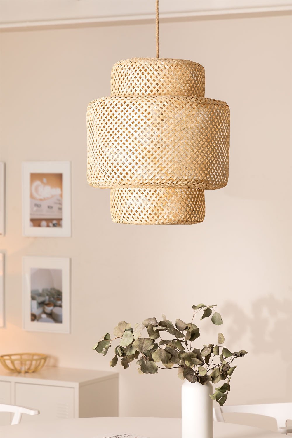 Deckenlampe aus Bambus (Ø45 cm) Lexie Natural, Galeriebild 1