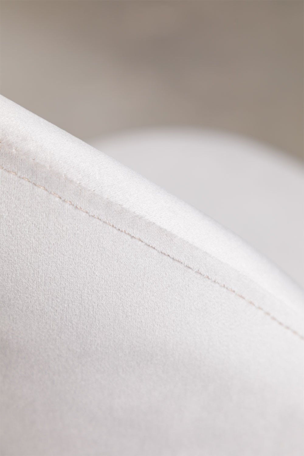 Barhocker 65 cm aus perlgrauem Samt und goldenen Beinen Kana Design, Galeriebild 5