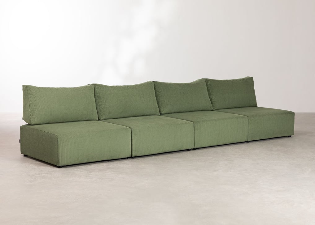4-teiliges modulares Sofa aus Kord Kata, Galeriebild 1