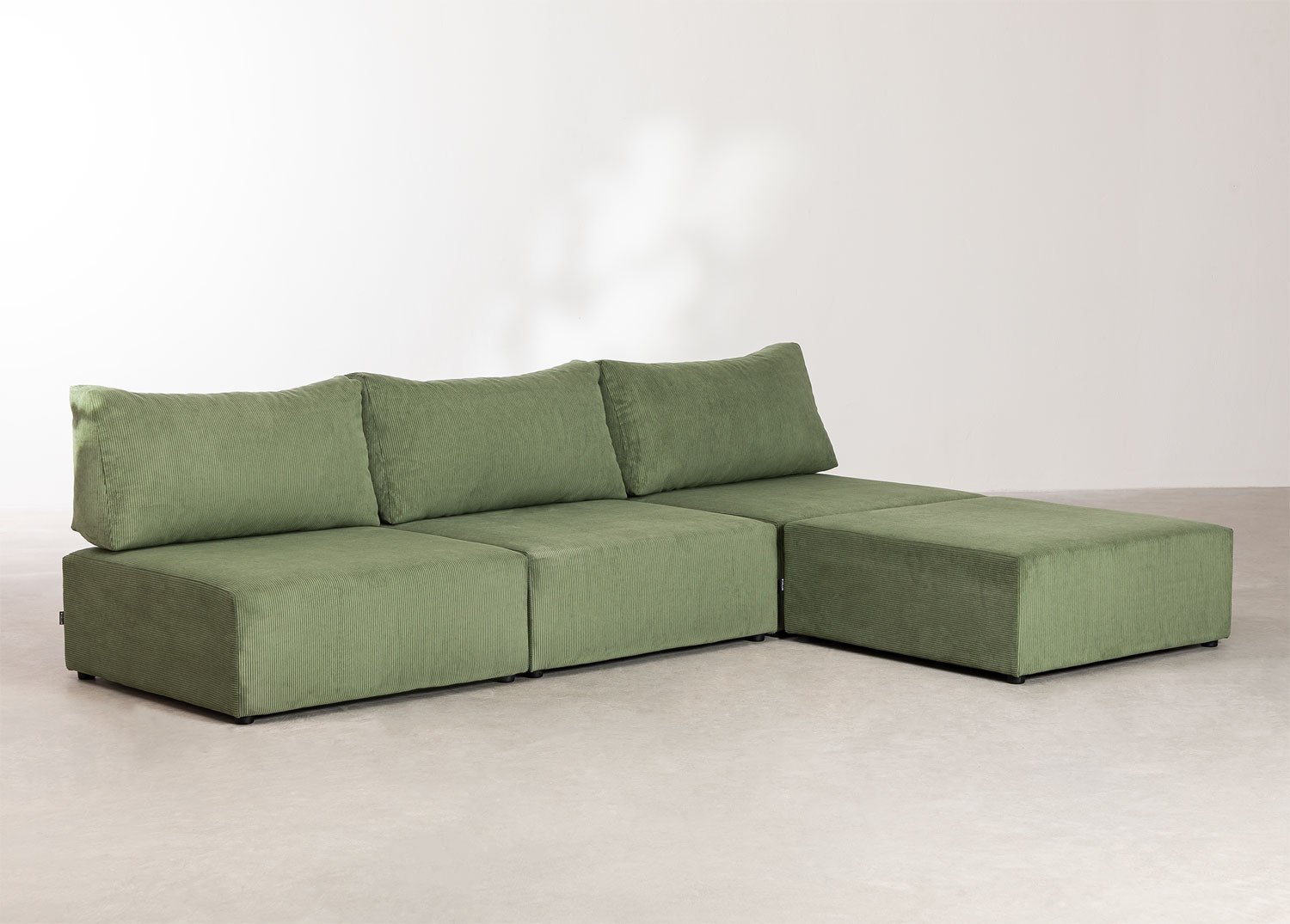 3teiliges modulares Sofa mit Fussstütze aus Kord Kata SKLUM