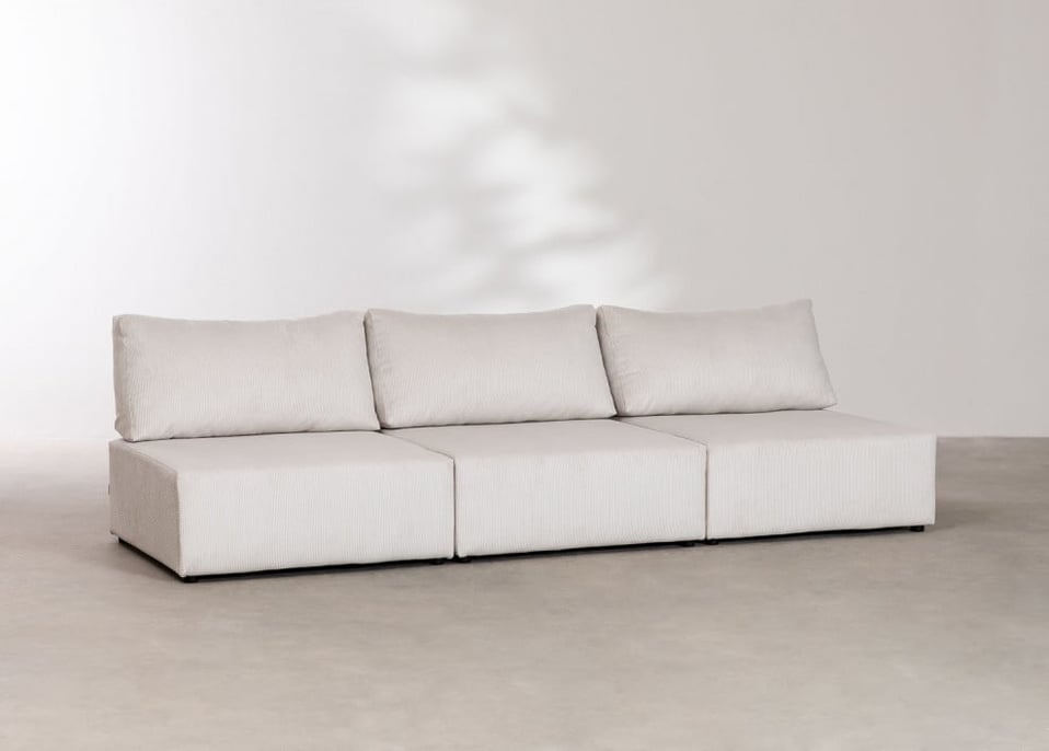 3-teiliges modulares Sofa aus Kord Kata