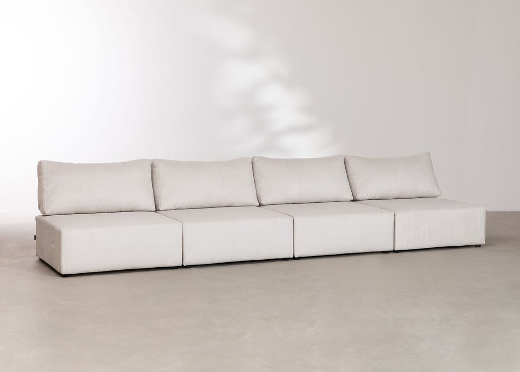 4-teiliges modulares Sofa aus Kord Kata, Galeriebild 1