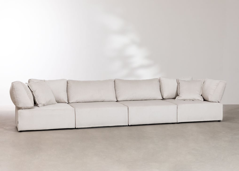 4-teiliges modulares Sofa mit 2 Ecksesseln aus Cord Kata, Galeriebild 1