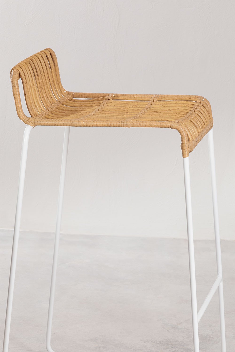 Aroa hoher Hocker aus synthetischem Rattan, Galeriebild 4