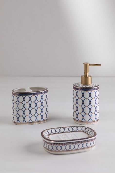 Badezimmer-Set aus Keramik Marbella