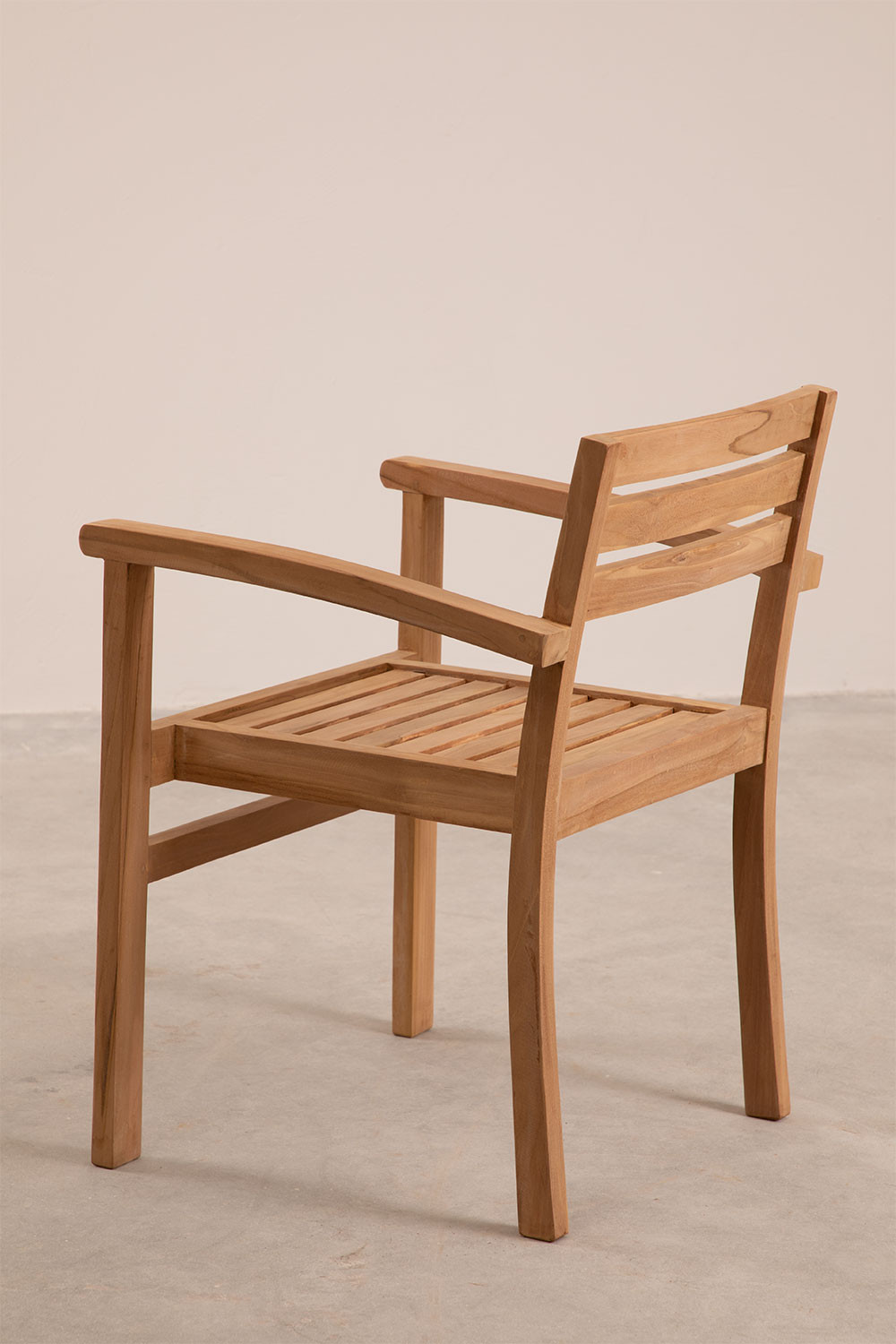 Gartenstuhl mit Armlehnen aus Teakholz Pira SKLUM