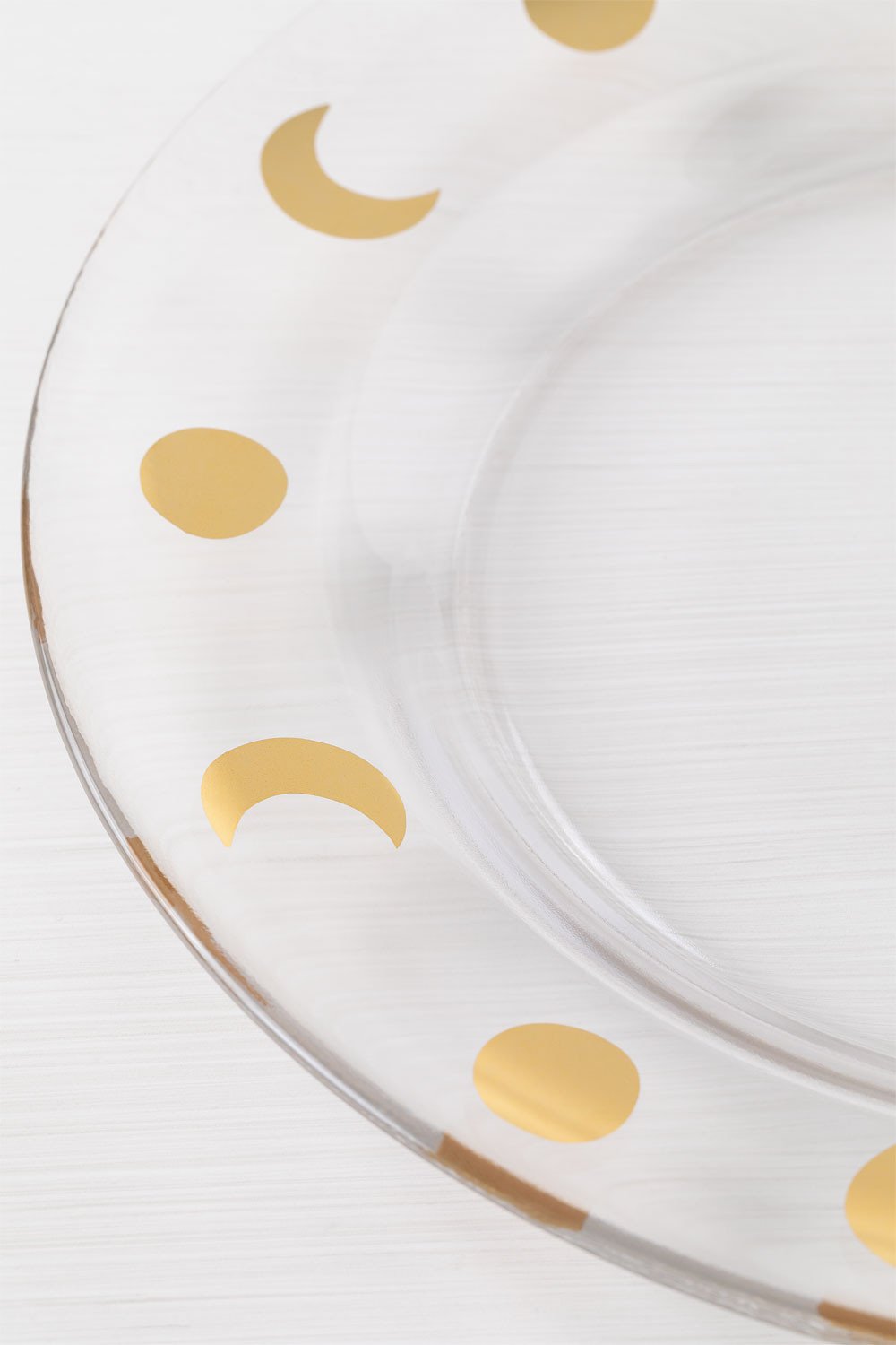 4er Set flache Teller aus Glas Exton, Galeriebild 3