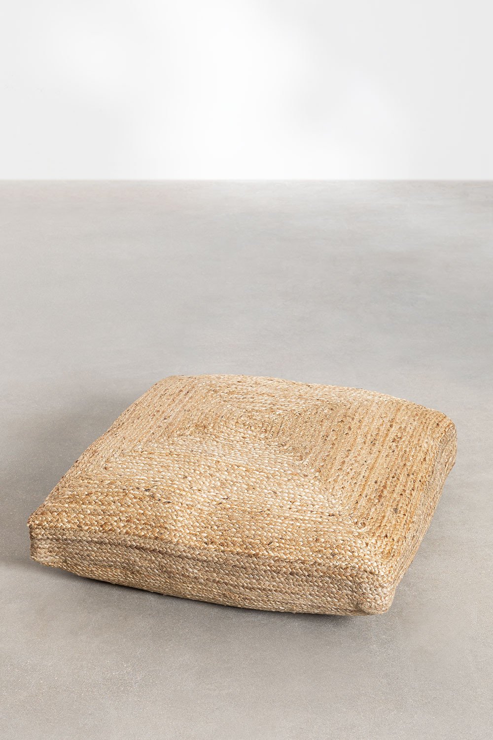 Quadratischer Pouf aus Jute Pilew SKLUM