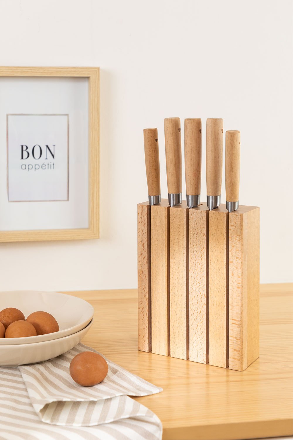 Küchenmesser-Set mit Holzblock Dantte, Galeriebild 1