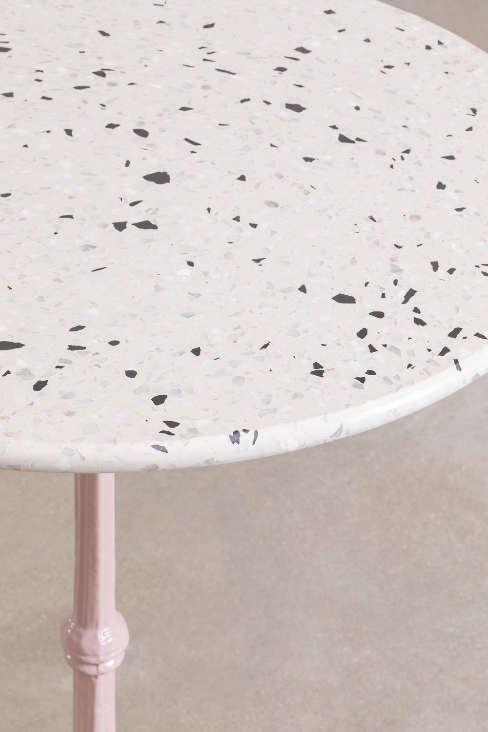 Runder Terrazzo-Bartisch (Ø60 cm) Volutto, Galeriebild 4