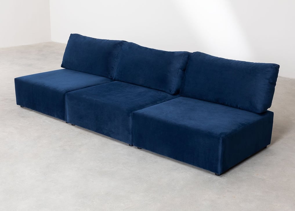 3-teiliges modulares Sofa aus Samt Kata, Galeriebild 1